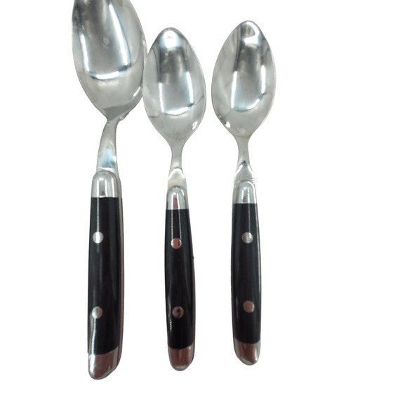 Cambridge Silversmiths Jubilee Black Handle Flatware Set Service‎ for 2 1-2 - Picture 11 of 12